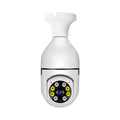Wireless bulb security camera with 1080p HD resolution and full colour night vision measuring 5cm by 12cm