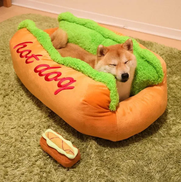 Brown pet dog bed with removable cushion, flannelette surface, and anti-slip oxford fabric base