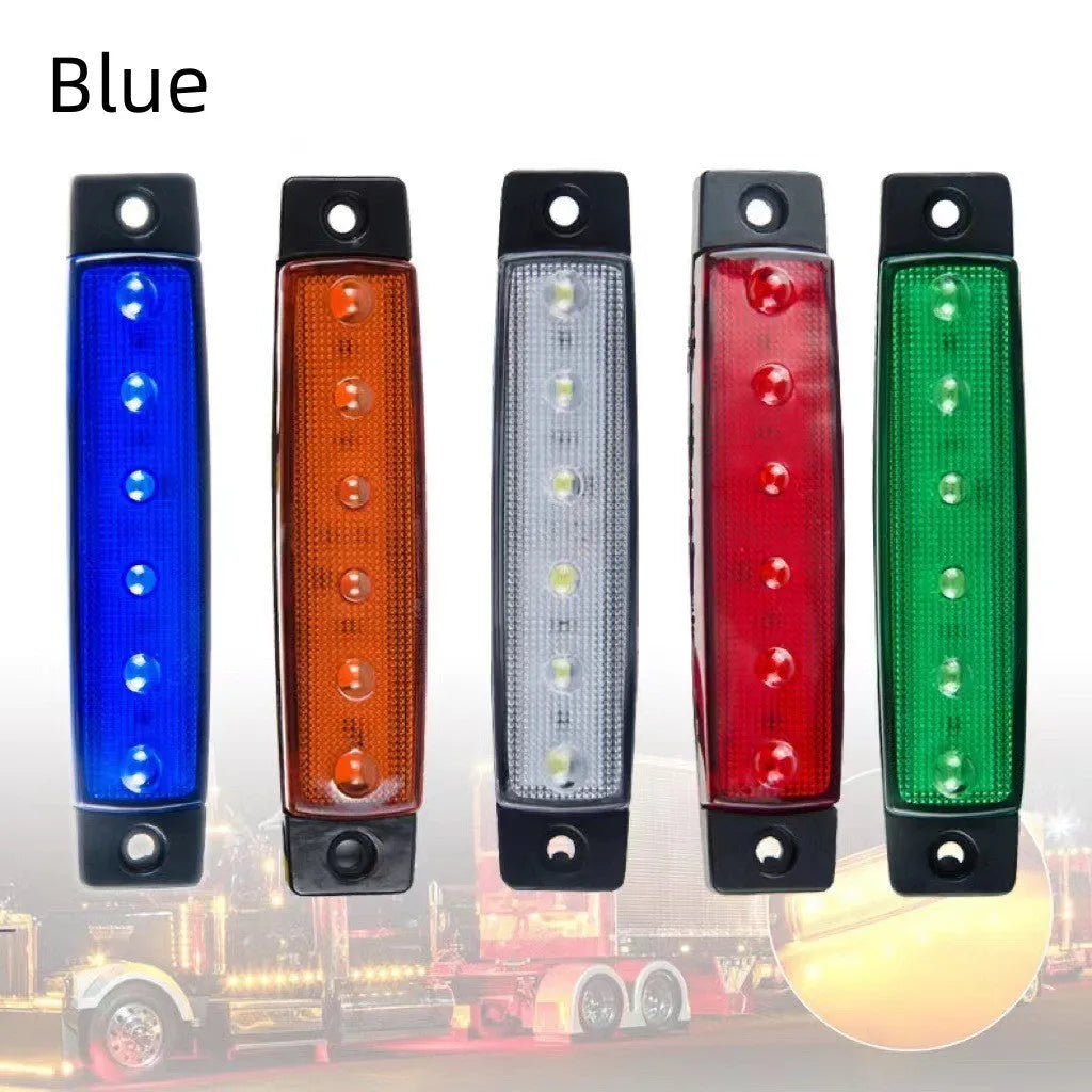 Trailer side warning light unit with SMD LEDs in red, yellow, white, blue, or green options