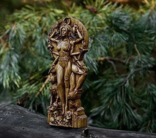 A detailed resin statue of a Greek goddess, 22cm tall, in one of three colour options.