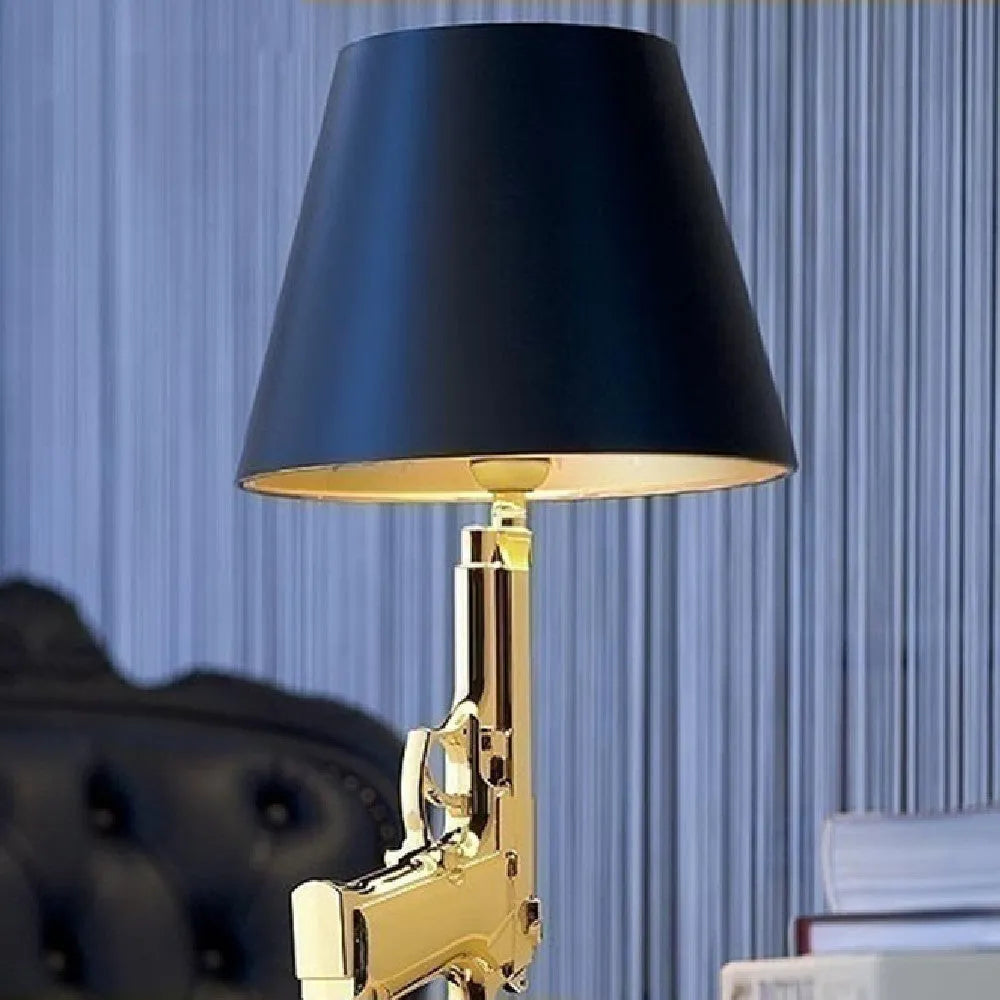 Creative desk lamp with resin base, Nordic style, plated gold finish, 235x425mm, 220V US plug