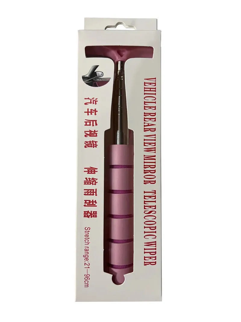 Car rearview mirror retractable wiper in multiple colours showing extended and retracted positions