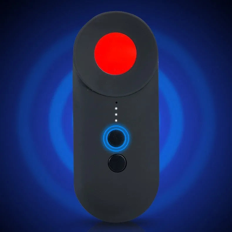 Black GPS detector and hidden camera finder unit with USB charging cable