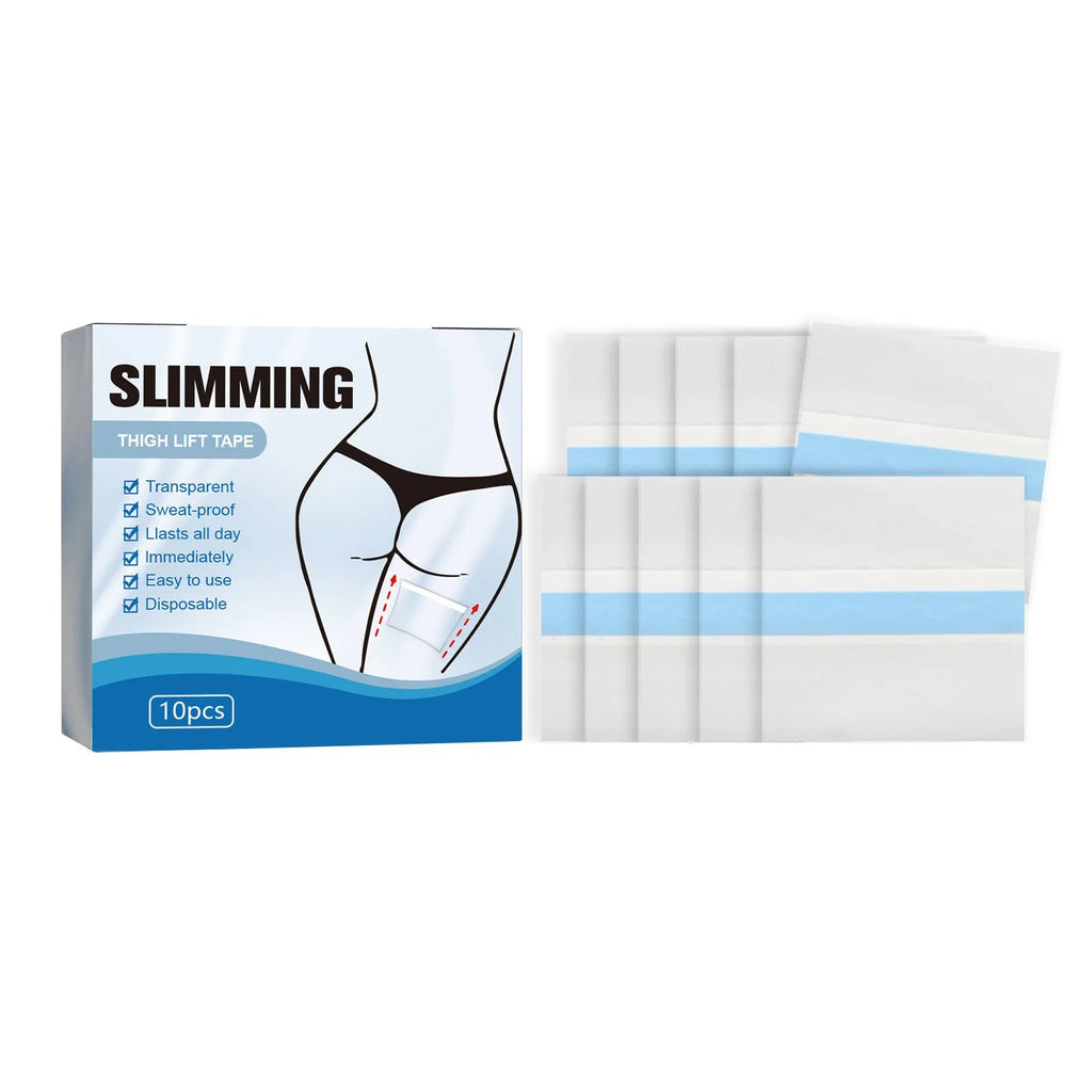 Box of 10 slimming body shaping patches, each measuring 12cm by 12cm