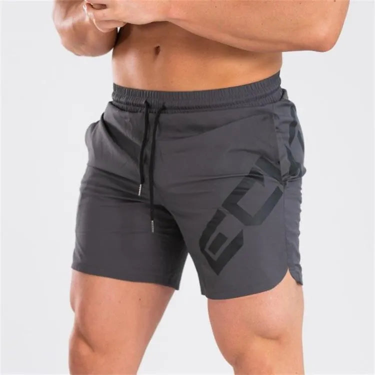 Men's elastic training shorts in quick-drying nylon blend fabric for summer sports