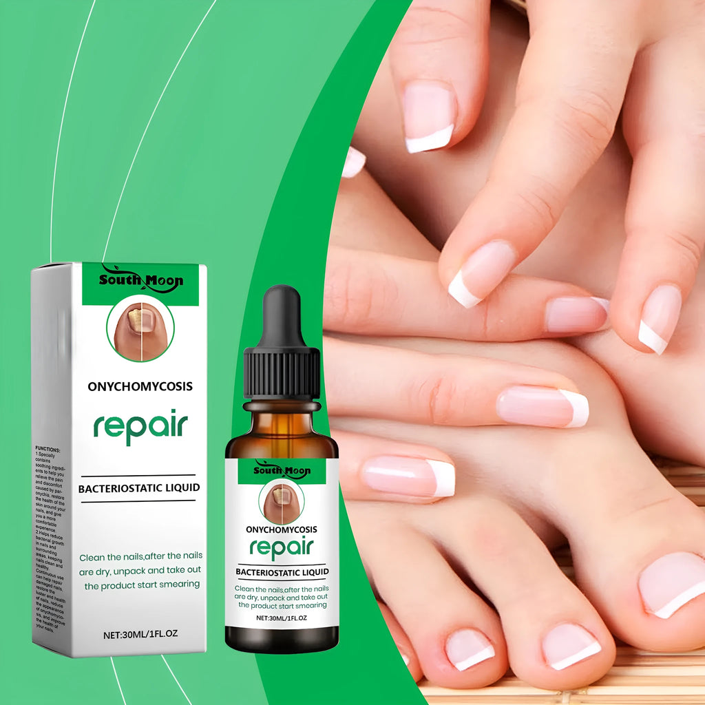 30ml bottle of clear nail care nursing solution for gentle daily cleaning of fingernails and toenails