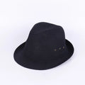 Men's thickened wool felt fedora hat showing classic trilby shape available in multiple colours with size tags