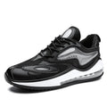Men's Space Black casual summer shoes with air cushion technology and rubber sole
