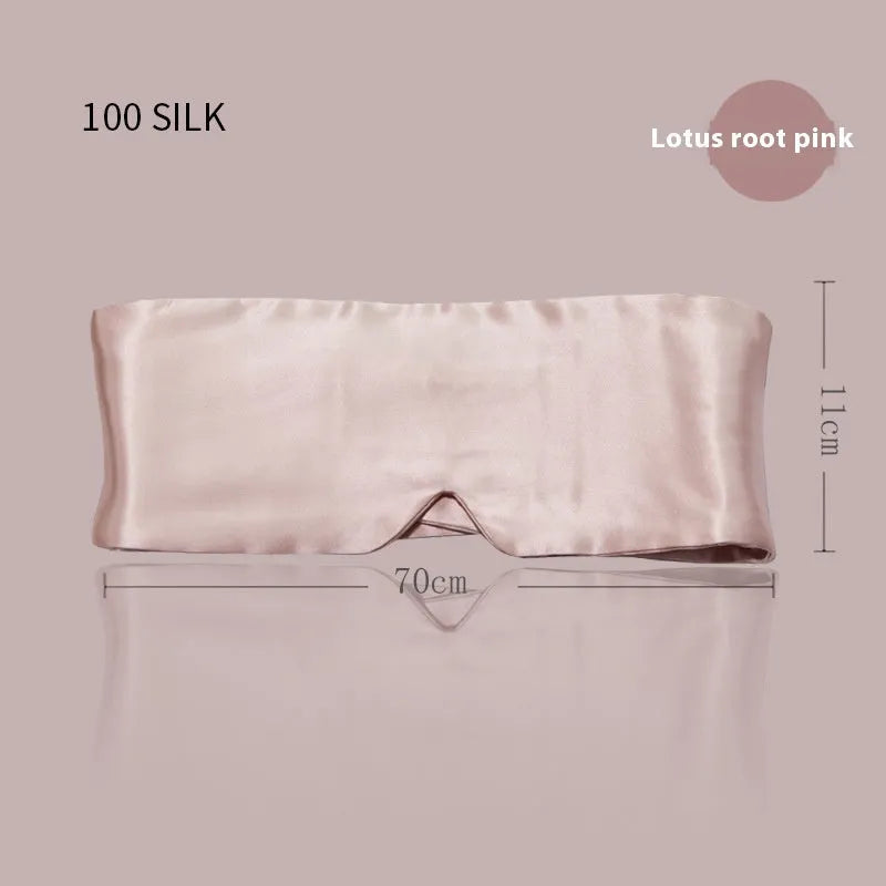 Mulberry silk sleep eye mask showing champagne gold colour option for light blocking comfort
