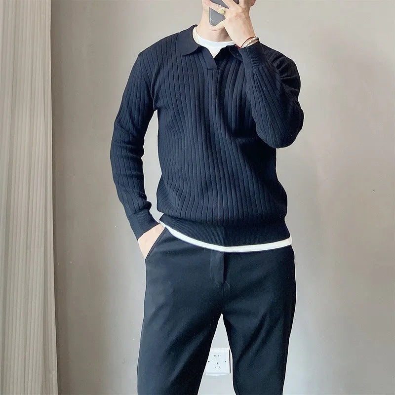 Men's loose knit pullover sweater in modal and rabbit fur blend, shown in army green colour.