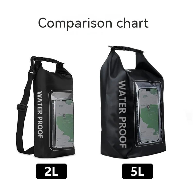 2L crossbody waterproof PVC bag for mobile phones in multiple colour options