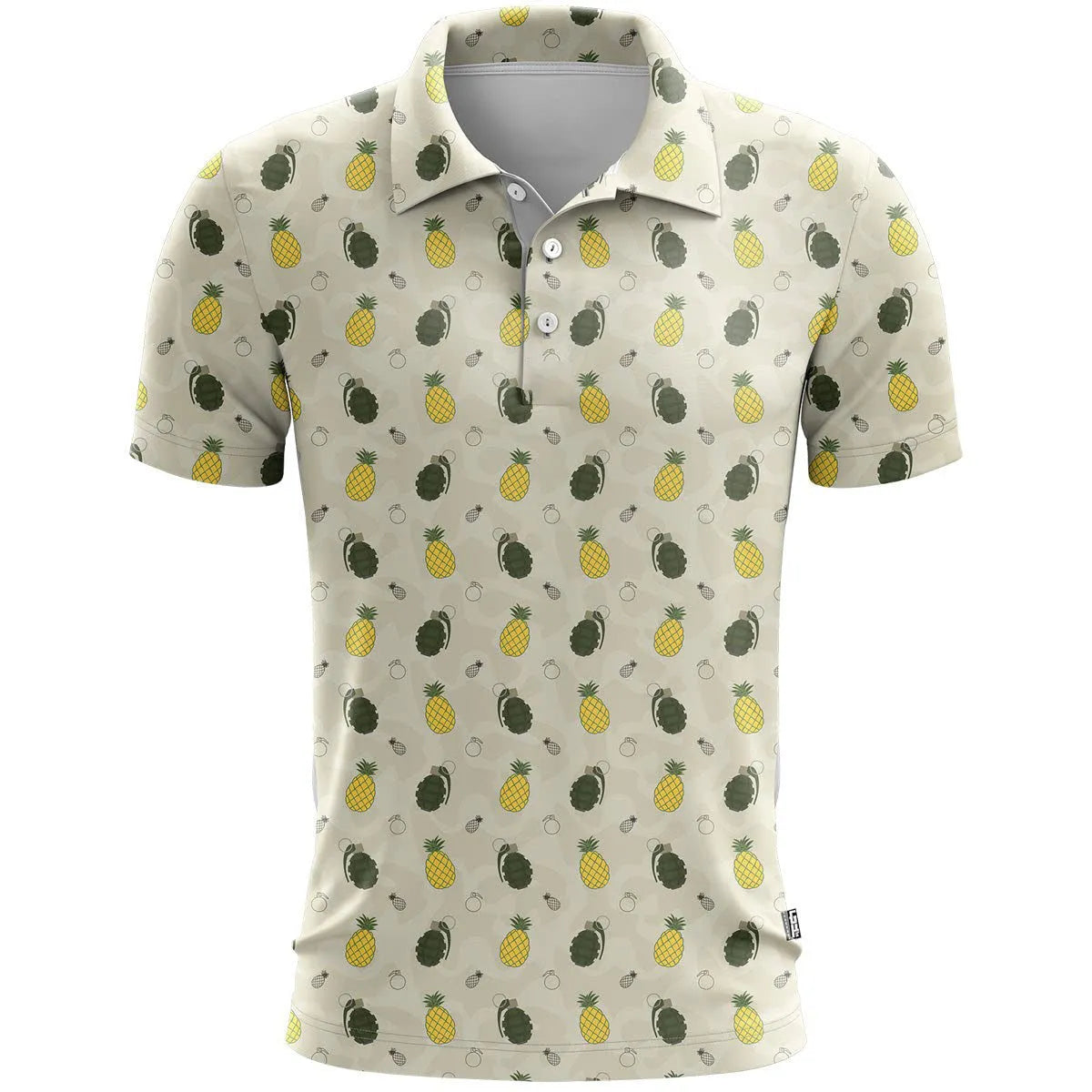 3D printed pattern sports short sleeve top in bird eye polyester fabric, loose fit leisure wear
