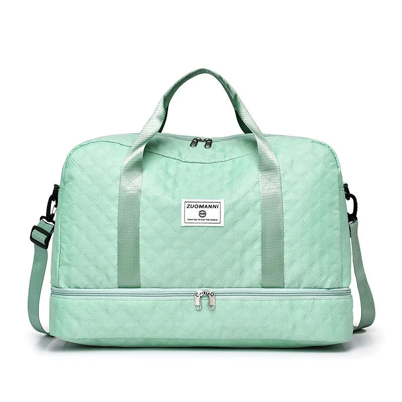 Oxford cloth leisure travel bag with 36-55L capacity in a street style design, shown in a selected colour.