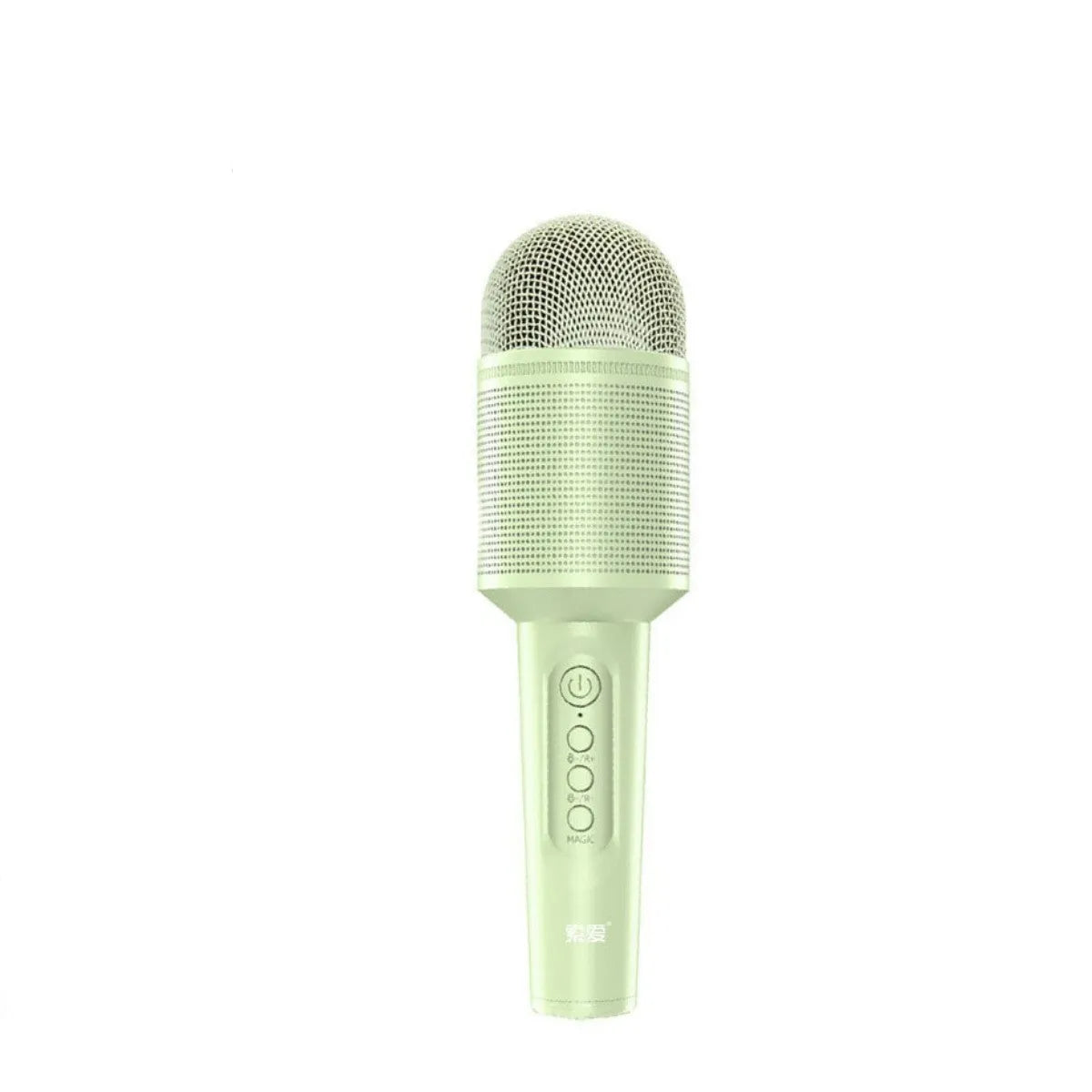 Wireless Bluetooth karaoke microphone in girly pink, sapphire blue, and mint green colour options