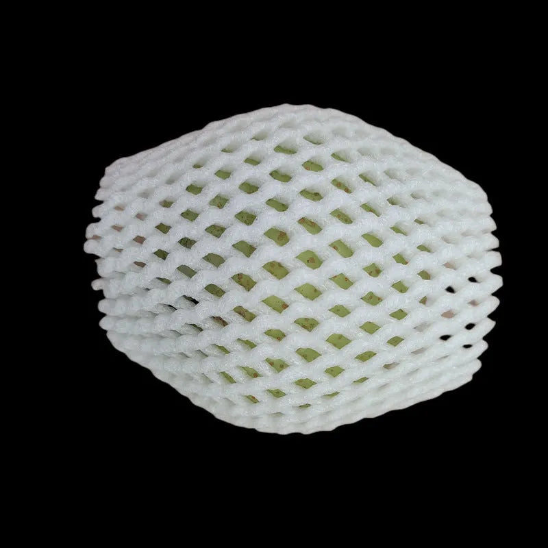 White foam fruit protective net cover showing shockproof design for produce protection
