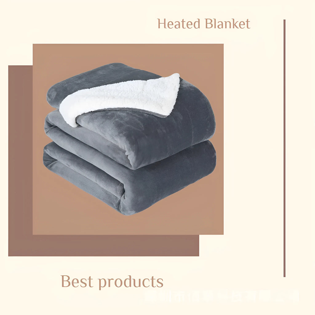 USB electric heating blanket in grey, brown or white colours measuring 70cm by 100cm