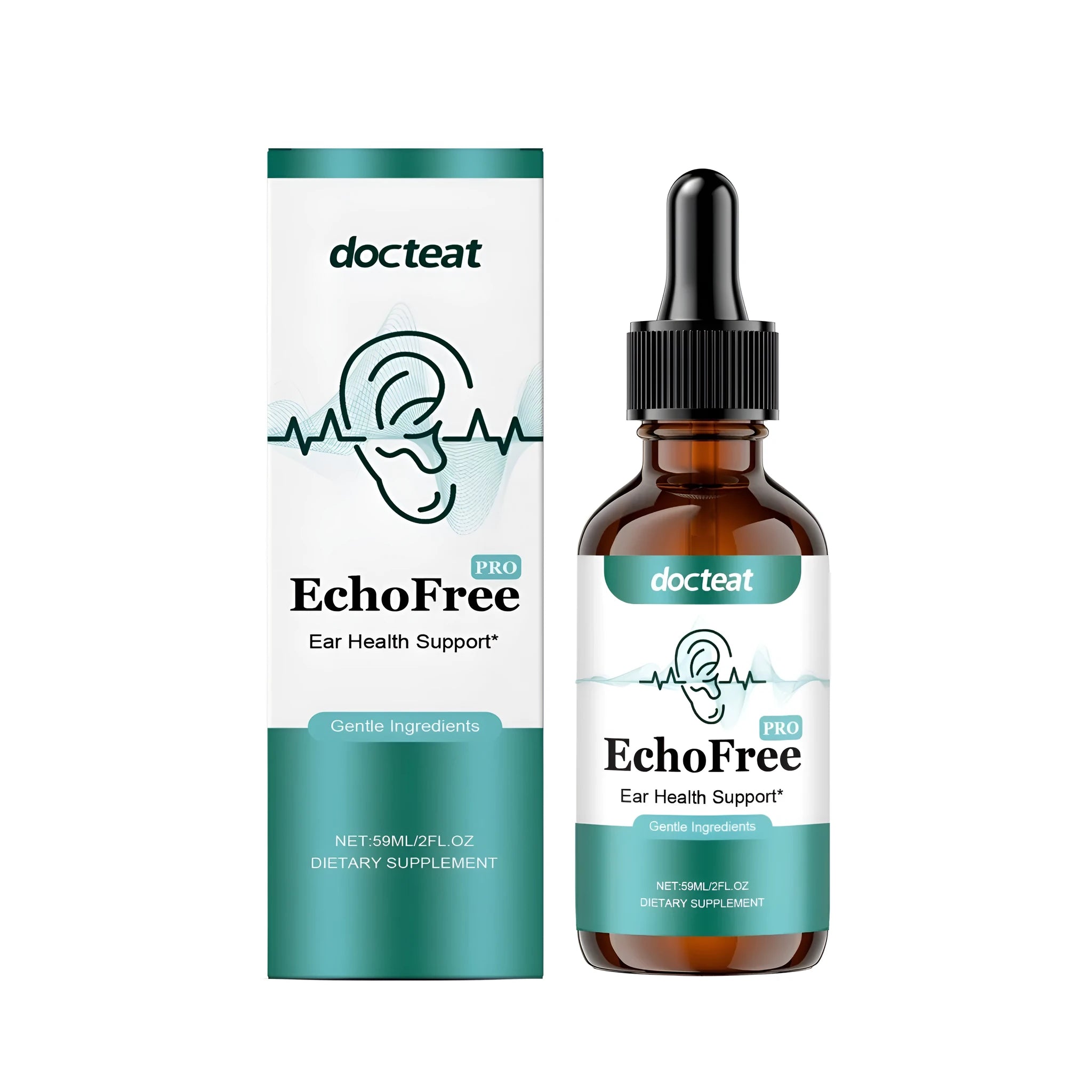 60ml bottle of tinnitus relief drops with mint extract and traditional Chinese medicine ingredients