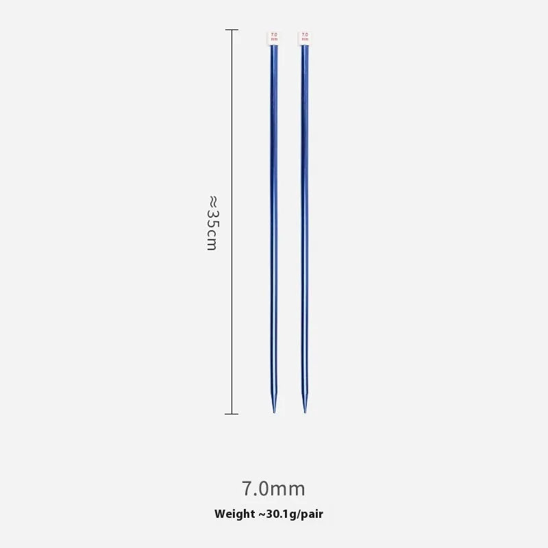 Crochet hook set showing 14 different sizes from 2.0mm to 10.0mm with lengthened design and caps