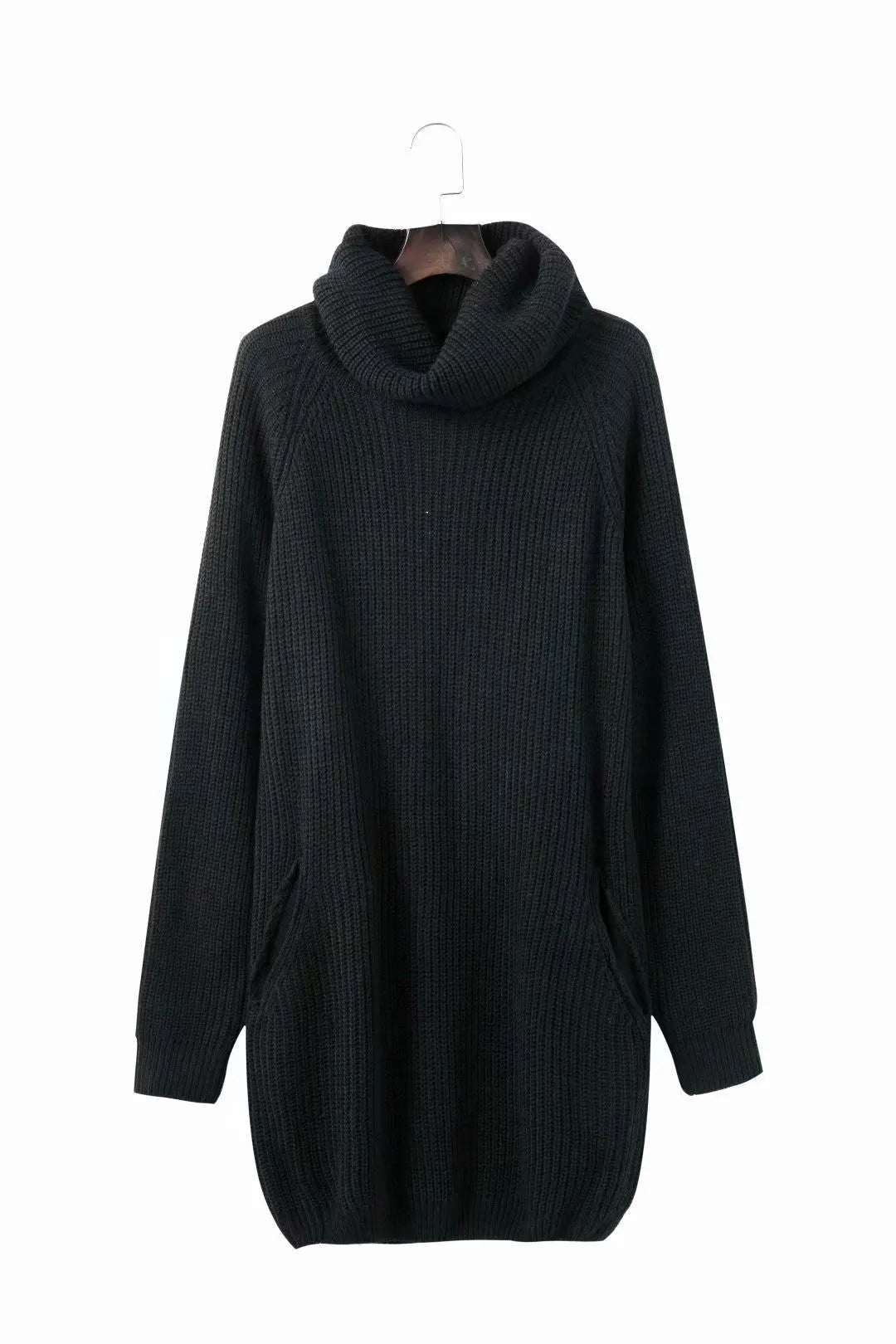 Women's lapel collar loose fit mid-length sweater in imitation cashmere, shown in apricot colour.