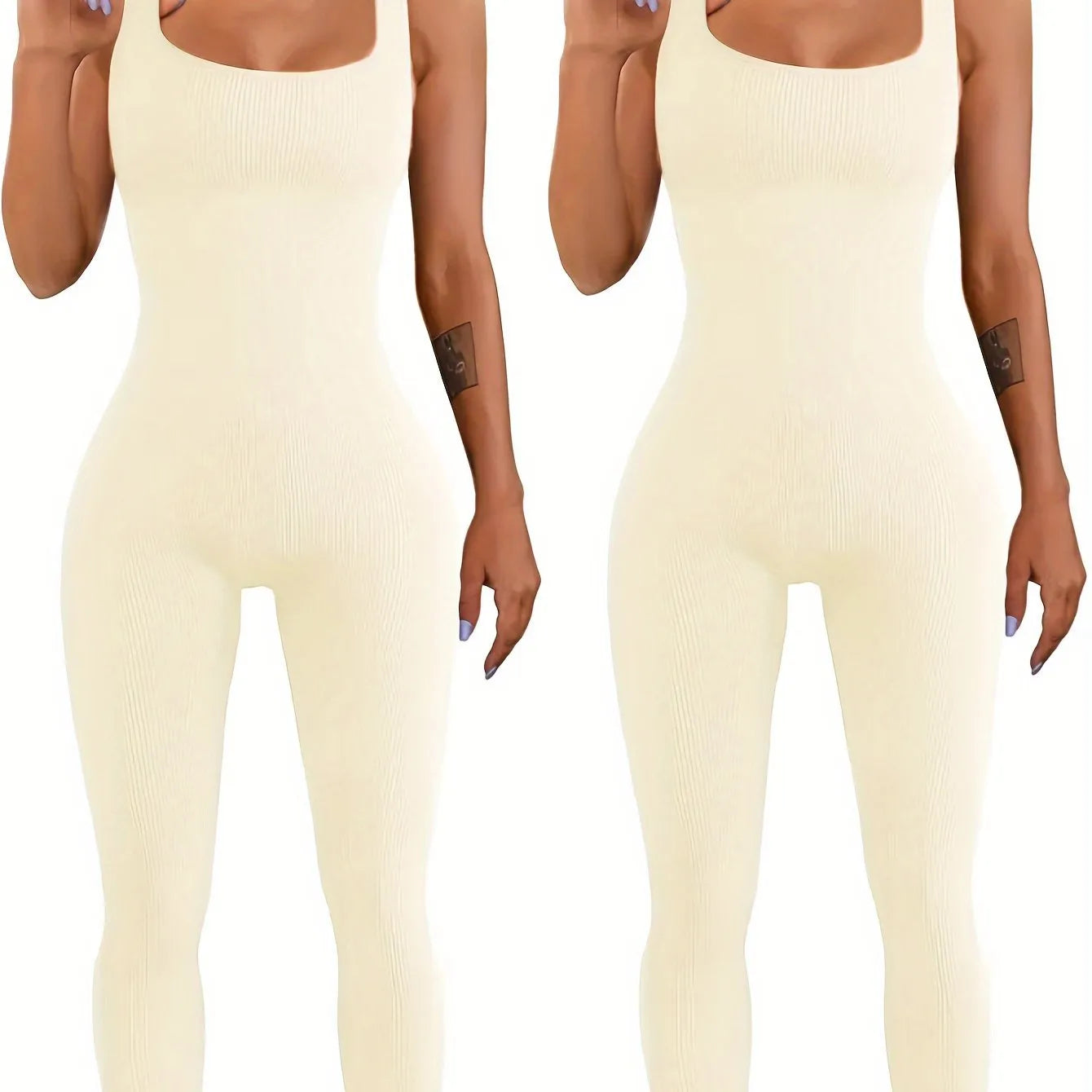 Women's spandex suspender tank top tights with waist design and long sleeves in multiple colour options