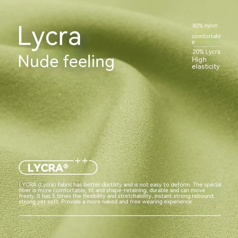 Women's high waist leaf green Lycra yoga shorts for fitness and cycling.