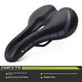 Bicycle saddle cushion with hollow centre design for double rail seat posts in 3147 colour