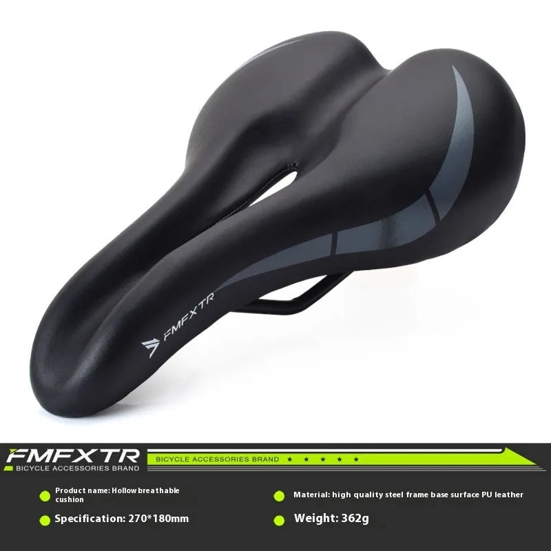 Bicycle saddle cushion with hollow centre design for double rail seat posts in 3147 colour