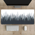 Chinese landscape ink painting printed on a rectangular mouse pad with a non-slip natural rubber base.