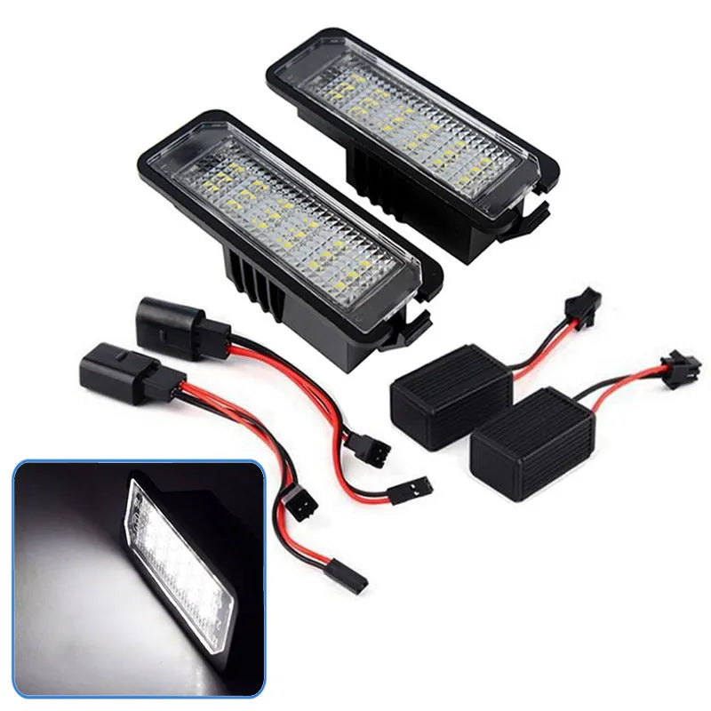 Volkswagen LED license plate light unit for Golf Polo Phaeton models with SMD LEDs