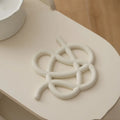 Ceramic heat proof mat with irregular shape design in solid colour options