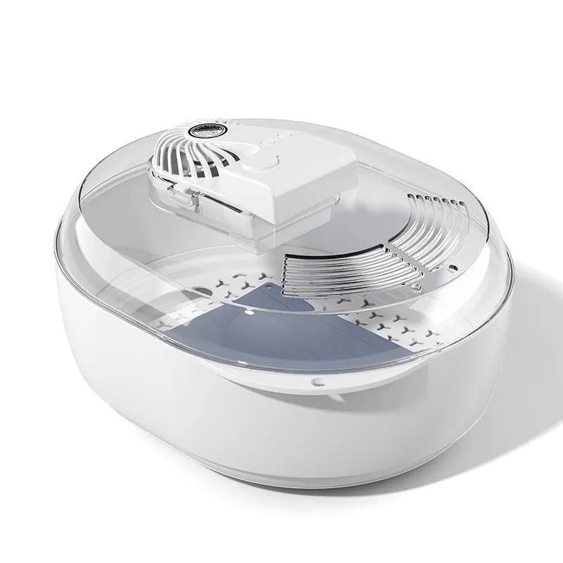Aluminium household food defrosting plate with USB cable in modern style.