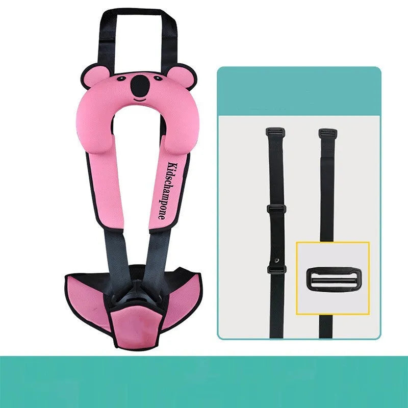 Cute Number One portable child safety seat belt retainer in rose pink colour