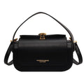 Women's personalised PU messenger bag in beige with embroidered letters and stitching detail
