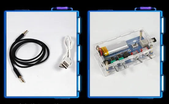 Tesla coil SSTC driver board with controller and cables, showing dimensions 100x115x205mm