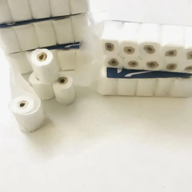 Simulated paper tissue roll model measuring 30x15x80mm for children's play