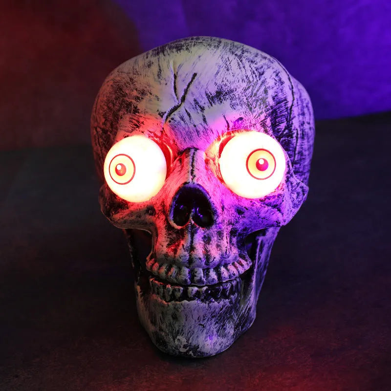 Purple LED skeleton arm hand Halloween ground stake light for garden decoration.