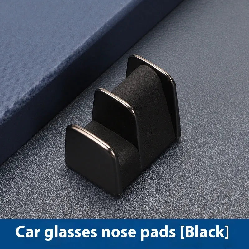 Zinc alloy leather car dashboard glasses clip in green, black, grey, or red