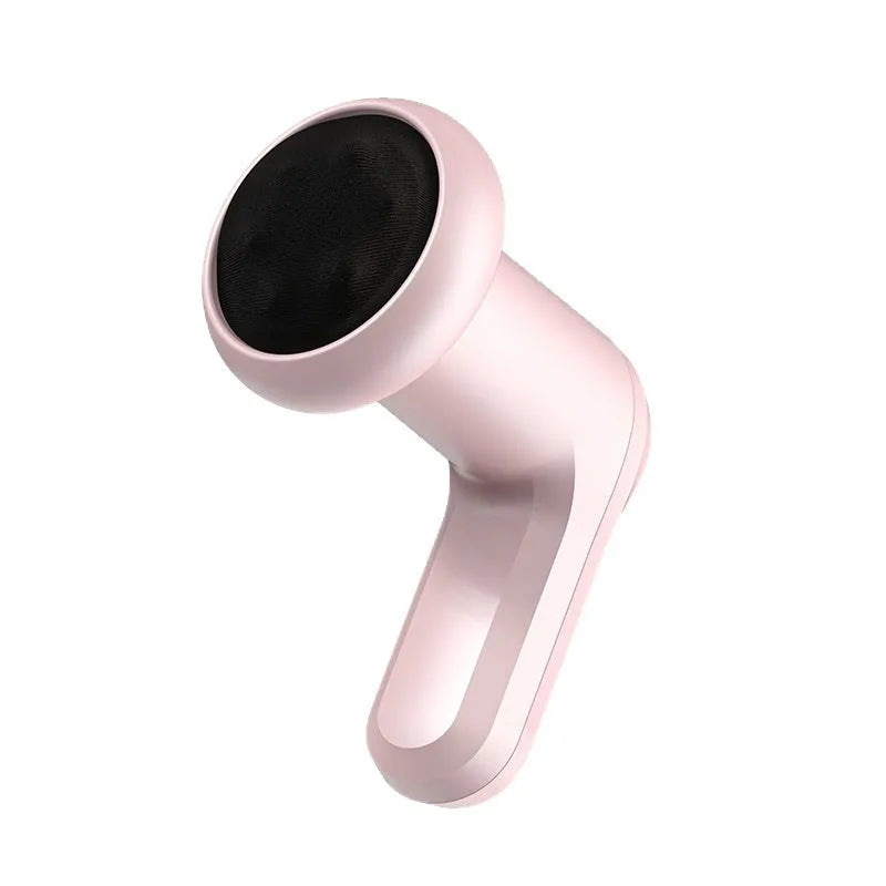 USB electric massager for cervical spine, waist, back and leg muscle relief in pink, white or black.