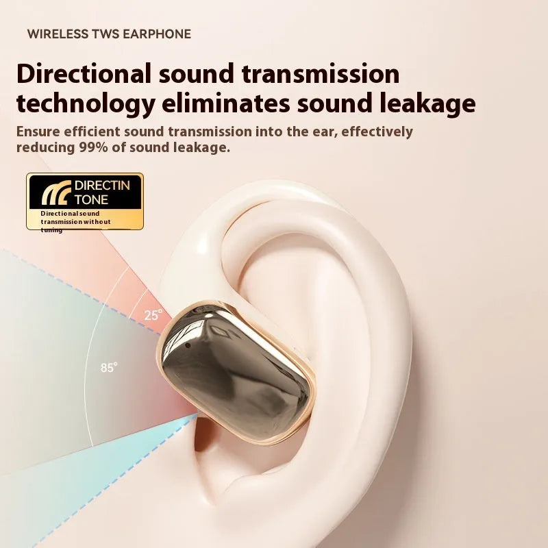 Wireless ear-mounted headphones with digital display screen in three colours