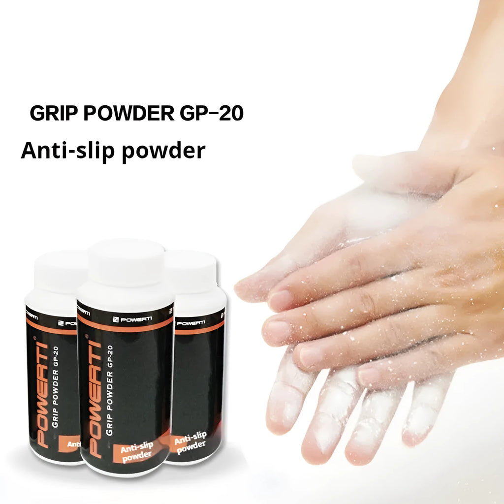 White sports anti-slip powder container for badminton, tennis and weightlifting grip