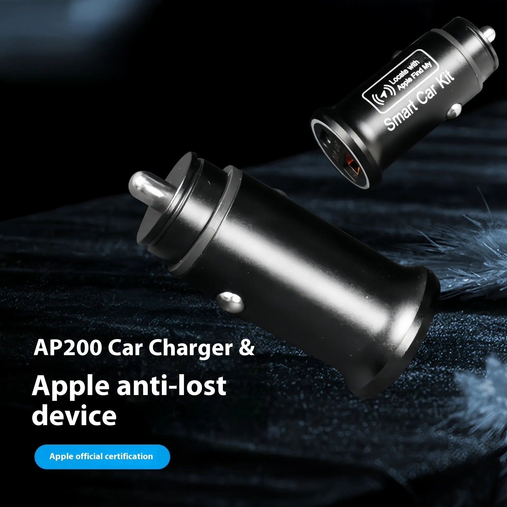 Black handheld GPS setting instrument for car charger locator systems with ABS plastic construction
