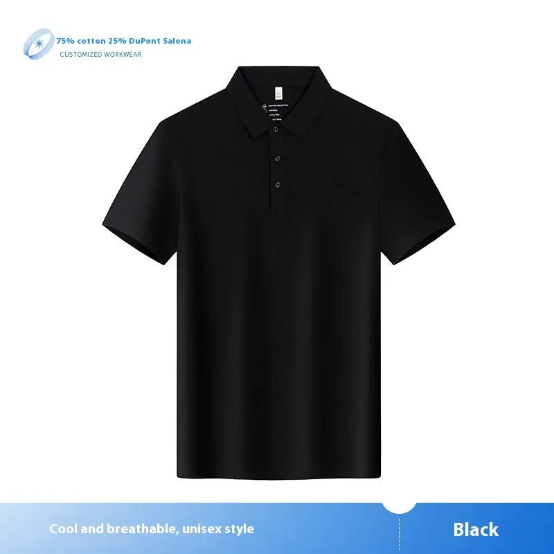 Customised cultural shirt in combed cotton with flocking detail, solid colour, short sleeves, regular fit, available in multiple colours