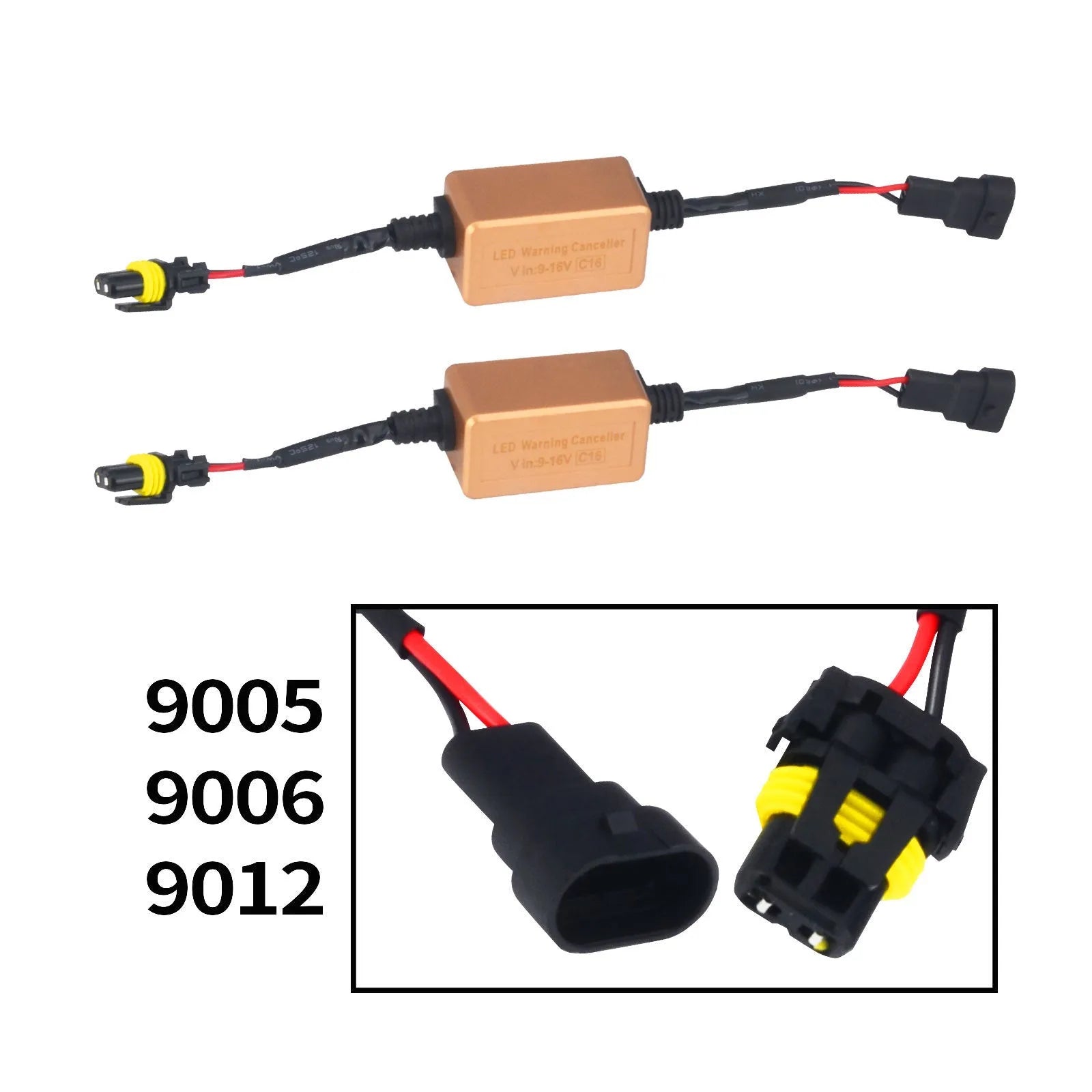 Black alloy H4 H7 H11 LED car headlight Canbus decoder for error code elimination