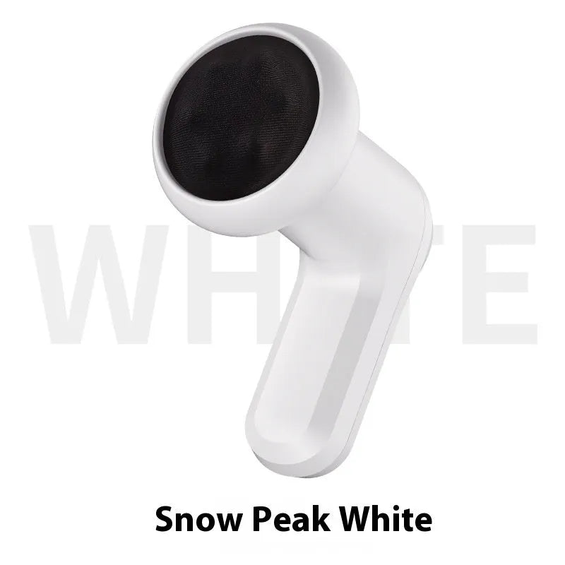 USB electric massager for cervical spine, waist, back and leg muscle relief in pink, white or black.