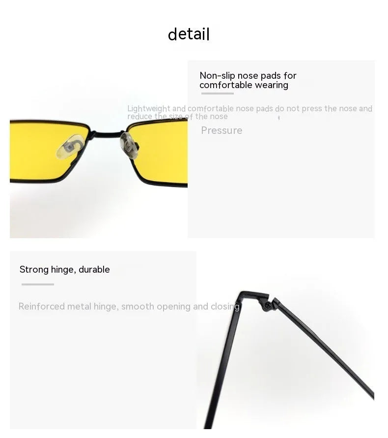 Night Super Clear Yellow Film Men's Sunglasses for driving and fishing, simple style, night vision goggles colour