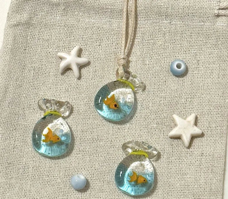 Women's skirt joker design pendant necklace with coloured glaze pendant on cotton-linen clavicle chain