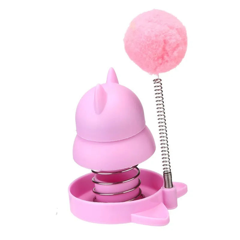 Blue, orange, and pink lucky cat design mint balls for cat dental care and play.
