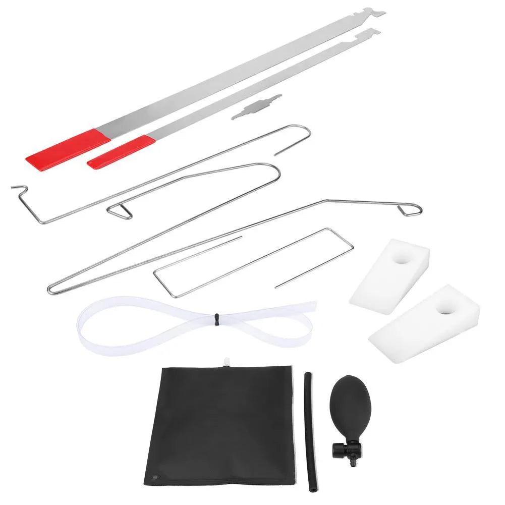 9-piece automotive maintenance tools set with pump wedge and plastic wedges