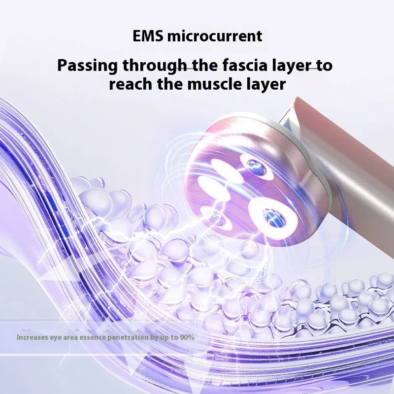 Gradient pink Cat's Paw Eye Beautification Instrument with micro-current vibration massage function