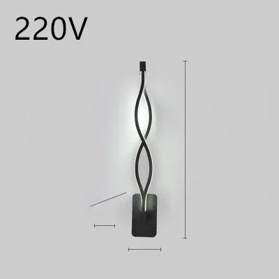 Nordic style LED wall lamp with a silicone shade mounted on a bedroom wall